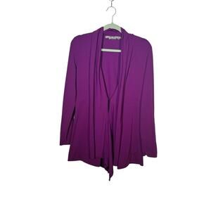 Athleta Agagra Wrap Soft Flowy Open Front Cardigan Purple Taupe Ballet Core Sz M